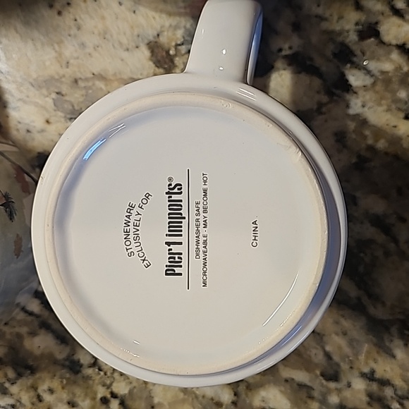 Pier 1 Stackable Autum Stoneware Mugs, Set of 4 w/metal housing - Picture 7 of 7